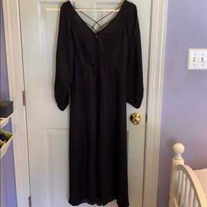 Free People black maxi dress with strappy back